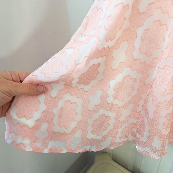 Tommy Hilfiger Geometric Sleeveless Smock Midi Dress Sz 4 - Picture 7 of 15